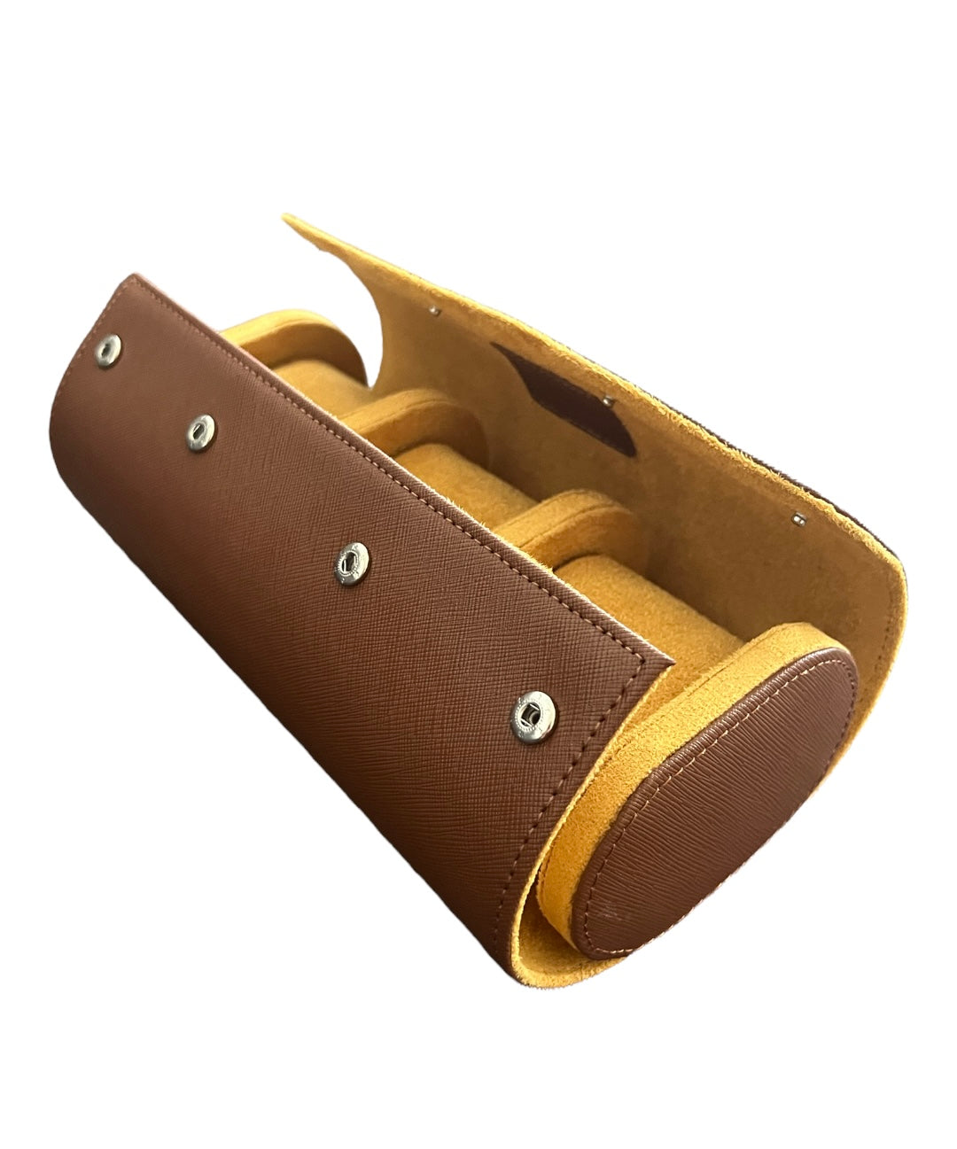 Leather Watch Case Travel Watch Roll for 3 Watches Travel 